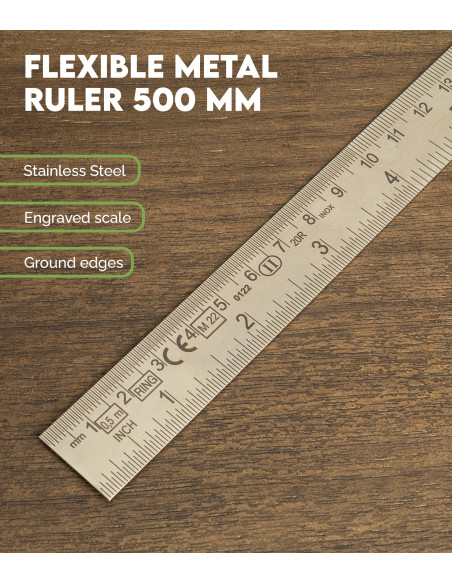 Règle Métallique flexible Metrica 500 mm | Maderas Barber