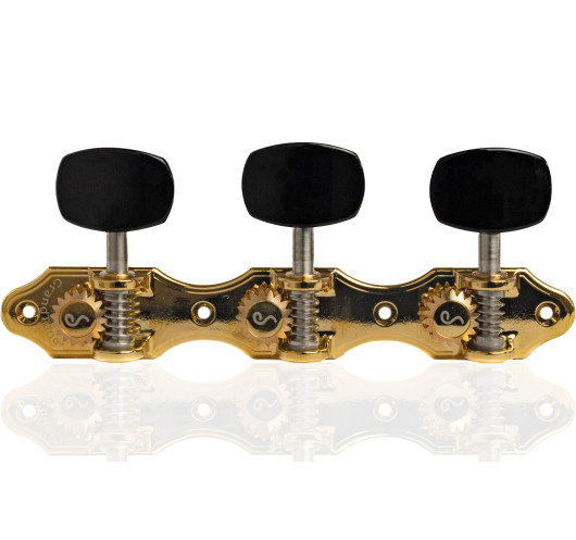 Clavijero Schaller GrandTune Classic Hauser Oro con Palometa Negra y Poste Negro Deluxe