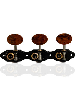 Clavijero Schaller GrandTune Classic Hauser Negro Satinado con Palometa Snakewood y Poste Blanco