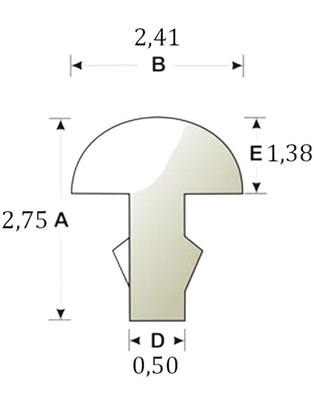 Set de Frettes Droites Sintoms Alpaca  2,4 mm