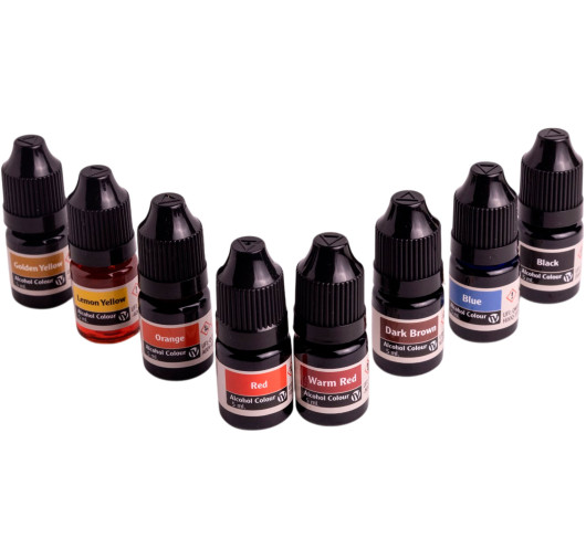 OldWood Set de 8 Couleurs Liquides 5 ml