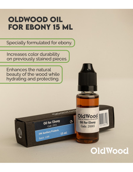 OldWood Oil for Ebony 15 ml | Maderas Barber