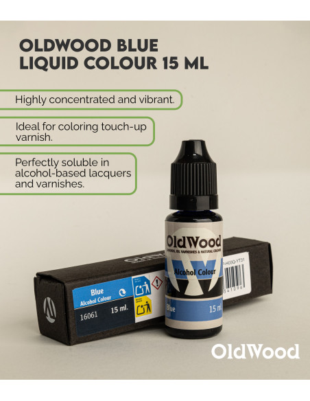 OldWood Blue Liquid Colour 15 ml | Maderas Barber