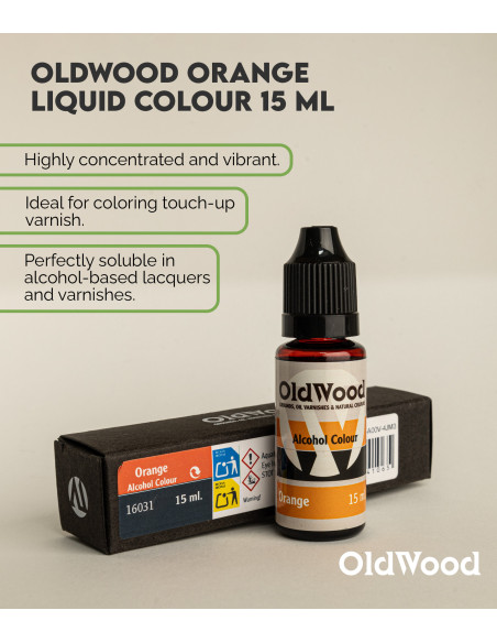 OldWood Orange Liquid Colour 15 ml | Maderas Barber