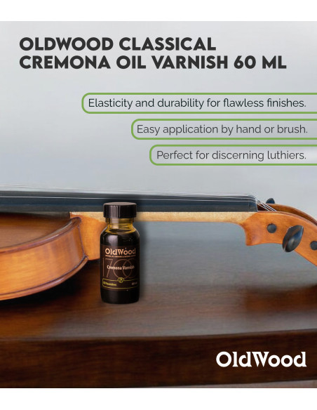 OldWood Cremona Oil Varnish 60 ml | Maderas Barber
