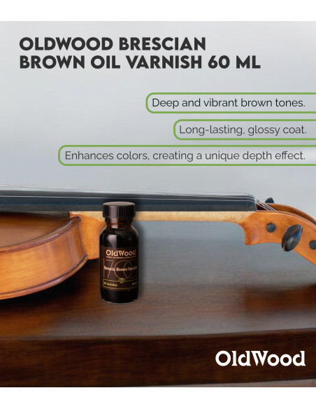 OldWood Brescian Brown Oil Varnish 60 ml | Maderas Barber