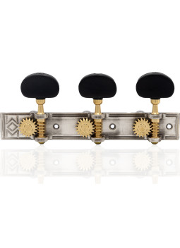 Aparicio Classical Guitar Machine Head Coruña Model Sterling Silver/Ebony