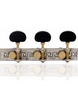 Aparicio Classical Guitar Machine Head Córdoba Model Sterling Silver/Ebony | Maderas Barber