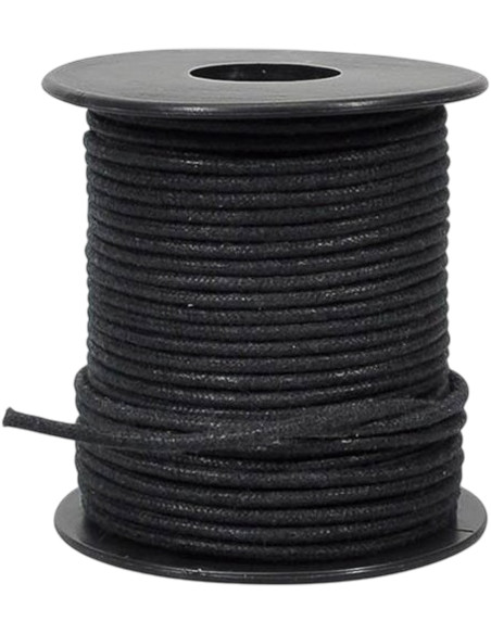 Câble tressé en coton noir ciré de 50 pieds Boston®