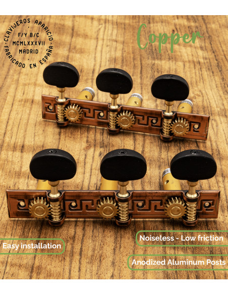 Clavijero Aparicio Guitarra Clásica Modelo Córdoba Cobre/Ébano | Maderas Barber