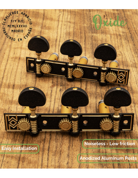 Aparicio Classical Guitar Machine Head Coruña Model Oxide/Metal Oxide | Maderas Barber