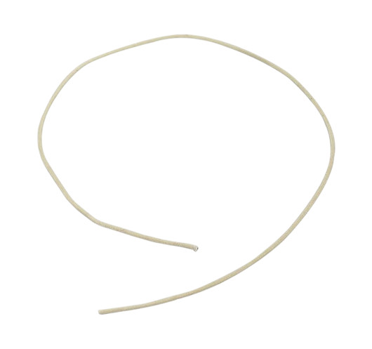 1-foot, white U.S.A. made waxed cotton braided push back wire Boston®