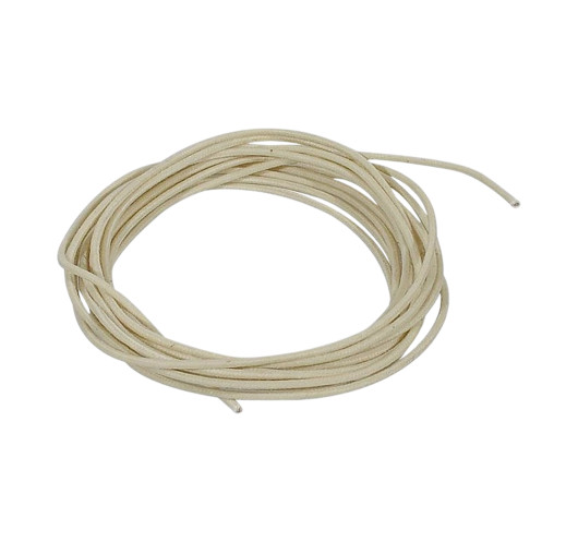 10 feet, white U.S.A. made waxed cotton braided push back wire Boston®