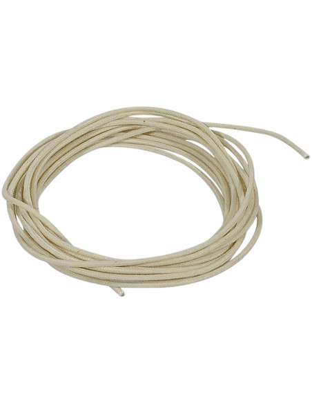 10 feet, white U.S.A. made waxed cotton braided push back wire Boston®