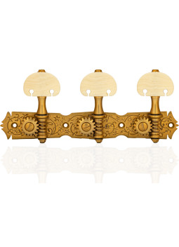 Gotoh Mécanique Guitare Classique Or Mat avec Boutons Couleur Ivoire et Tige Aluminum Noir 35ARB510MF/KM-XG