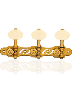 Gotoh Mécanique Guitare Classique Or avec Boutons Couleur Ivoire et Tige Aluminum 35AR510S/P-XG