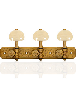 Clavijero Gotoh Guitarra Clásica Oro Mate con Palometa Color Marfil y Poste Aluminio 35AR510AM/KM