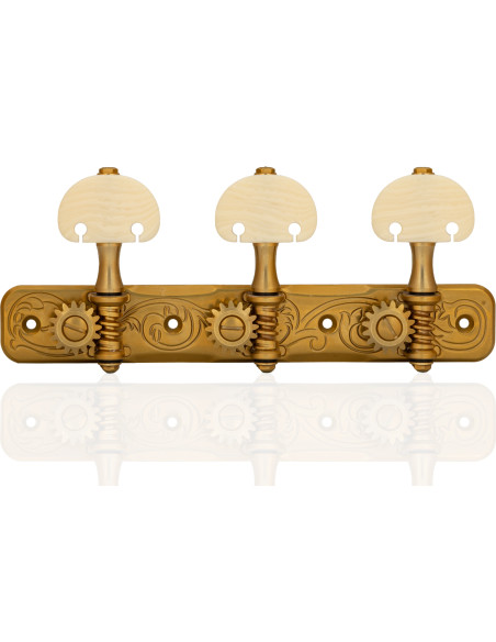 Gotoh Mécanique Guitare Classique Or avec Boutons Couleur Ivoire et Tige Aluminum 35AR510AM/KM