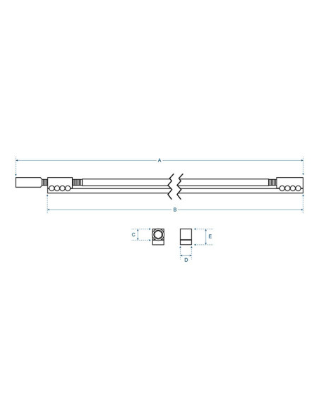 Truss rod double action Boston® 460 mm en titane