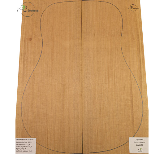 Red Cedar Acoustic Guitar Top MB Exclusive Nº 000151