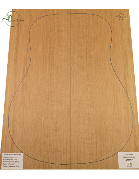 Red Cedar Acoustic Guitar Top MB Exclusive Nº 000156
