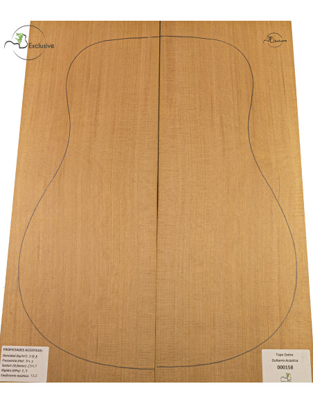 Tapa Cedro Rojo Nº 000158 Guitarra Acústica MB Exclusive | Maderas Barber