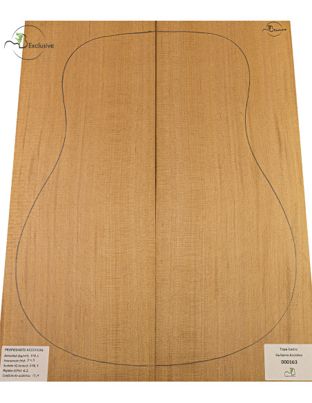 Tapa Cedro Rojo Nº 000163 Guitarra Acústica MB Exclusive | Maderas Barber