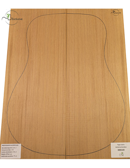 Red Cedar Acoustic Guitar Top MB Exclusive Nº 000169