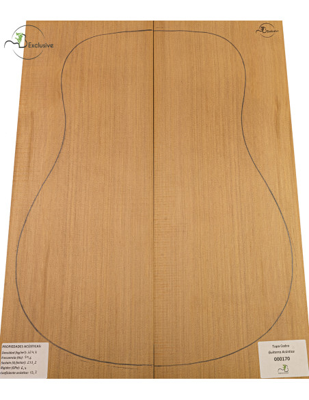 Tapa Cedro Rojo Nº 000170 Guitarra Acústica MB Exclusive | Maderas Barber