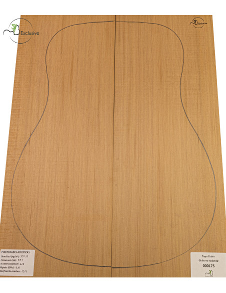 Red Cedar Acoustic Guitar Top MB Exclusive Nº 000175