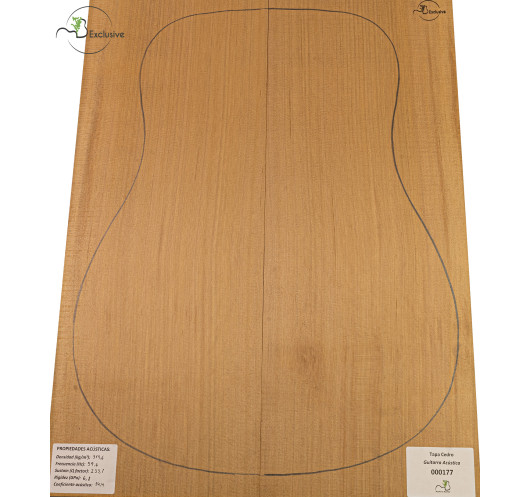 Red Cedar Acoustic Guitar Top MB Exclusive Nº 000177