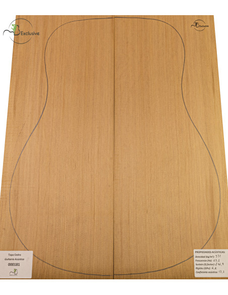Red Cedar Acoustic Guitar Top MB Exclusive Nº 000181