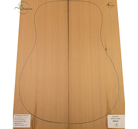 Tapa Cedro Rojo Nº 000191 Guitarra Acústica MB Exclusive | Maderas Barber