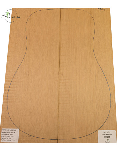 Tapa Cedro Rojo Nº 000193 Guitarra Acústica MB Exclusive | Maderas Barber
