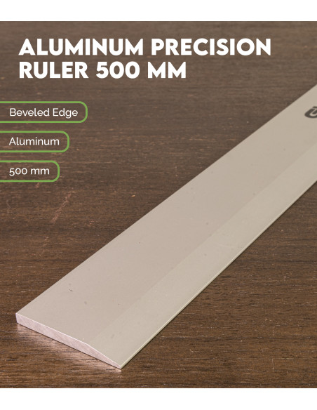Aluminum Precision Ruler 500 mm | Maderas Barber