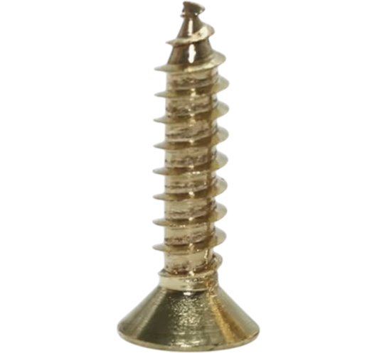 Gold countersunk screw