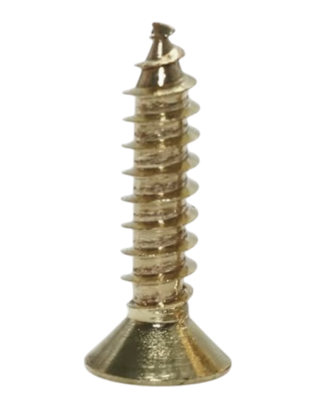 Gold countersunk screw