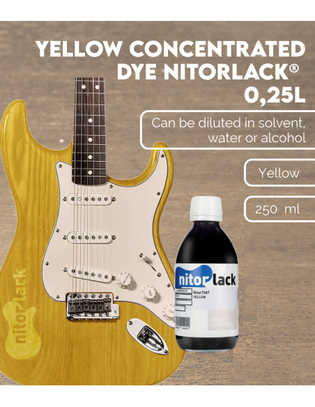 050 Yellow Concentrated Dye NITORLACK® (0,25l) | Maderas Barber
