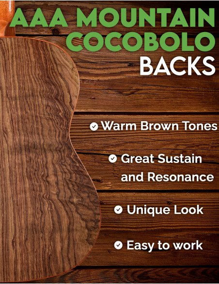 Fonds Cocobolo de Montagne AAA Guitare Classique | Maderas Barber