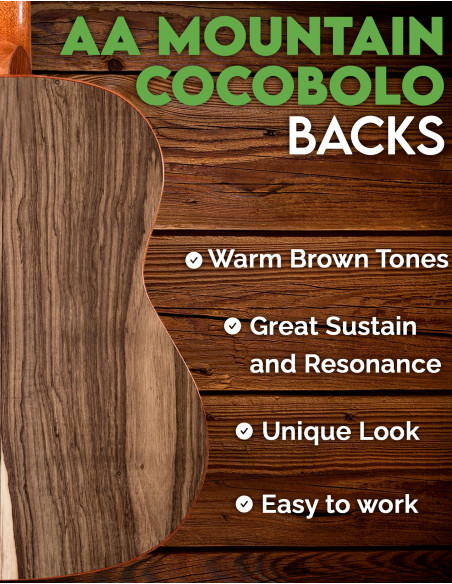 Fondos Cocobolo de Montaña 1ª Guitarra Acústica | Maderas Barber