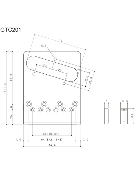 Chevalet Style Tele Gotoh® GTC 201 C
