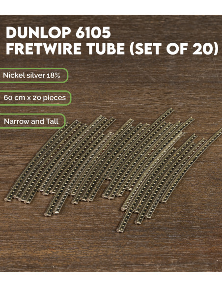 Dunlop 6105 Fretwire Tube (set of 20) | Maderas Barber