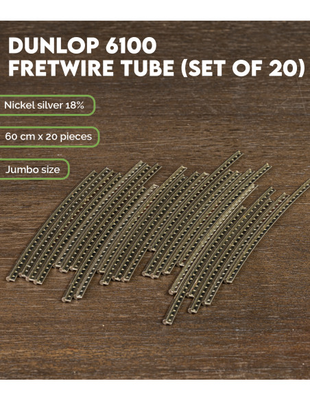 Características Trastes Dunlop 6100 Tubo 20 piezas de 60cm