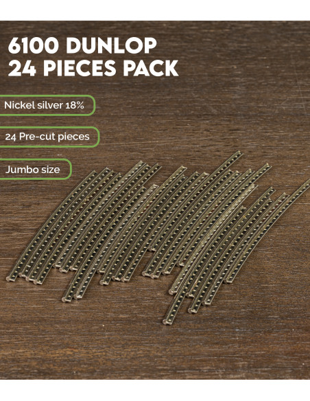 6100 Dunlop 24 Pieces Pack | Maderas Barber | Guitar Fretwire nickel silver