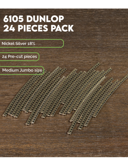 Frettes Dunlop 6105 Pack de 24 | Recherchez chez Maderas Barber votre frette idéale