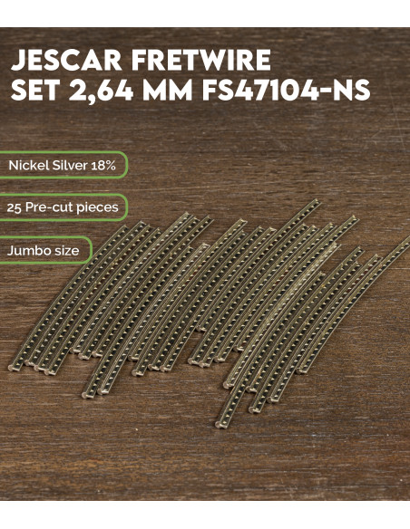 Jeu Frettes Jescar 2.64 mm FS47104-NS | Maderas Barber