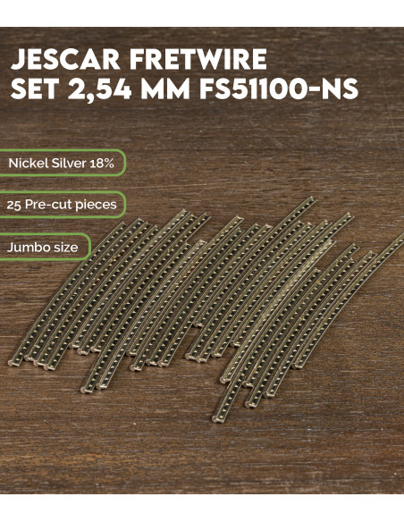 Jescar Frets Set 2.54 mm FS51100-NS| Maderas Barber