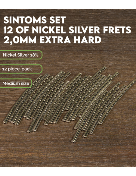Set de 12 Frettes SINTOMS Maillechort 2,0mm extra dur