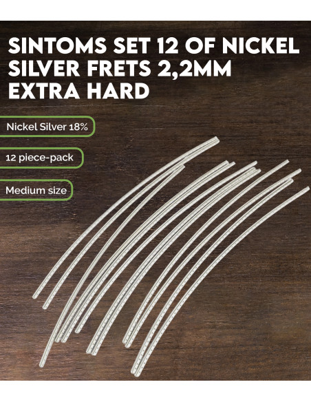 Set de 12 Frettes SINTOMS Maillechort 2,2mm extra dur