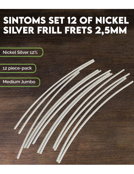 Set de 12 Frettes Frill SINTOMS Maillechort 2,5mm